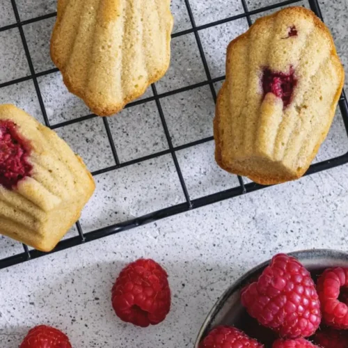 madeleines aux framboises