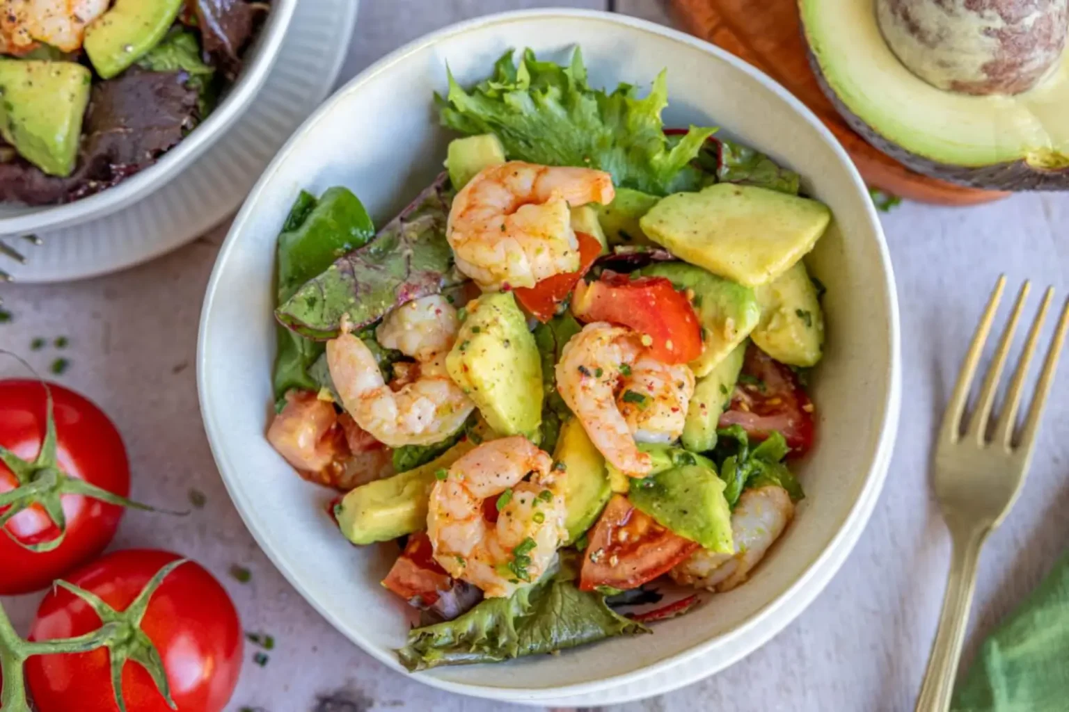 salade de crevettes à l'avocat