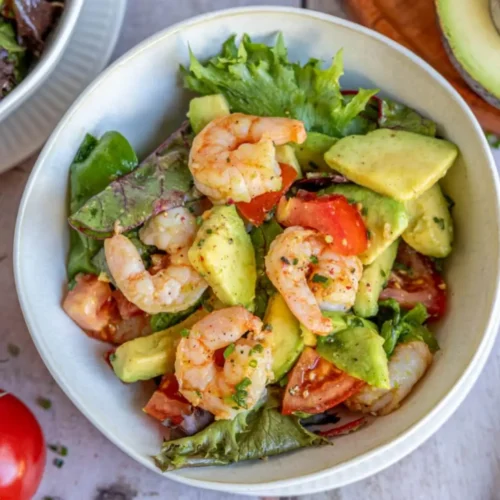 salade de crevettes à l'avocat