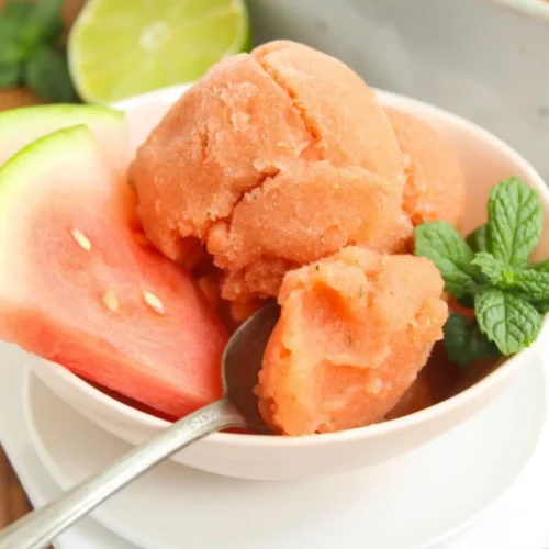 Sorbet à la pastèque façon mojito