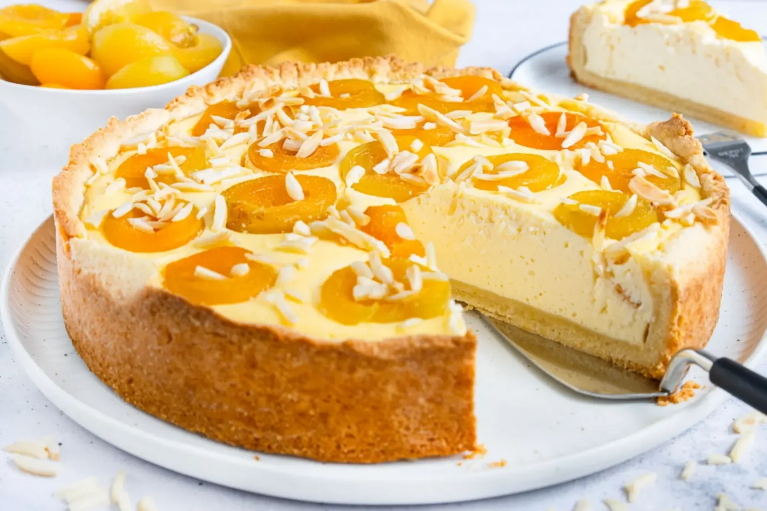Tarte au fromage blanc et aux abricots : le dessert d’été fondant qui fait toujours sensation tarte au fromage blanc et aux abricots