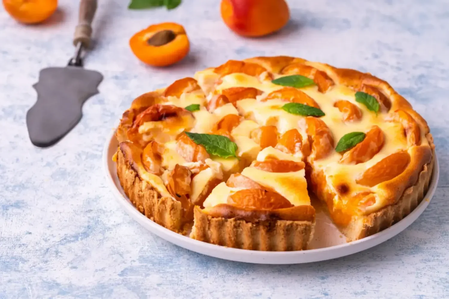 Tarte aux abricots et à la crème pâtissière