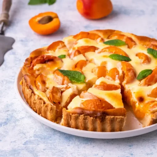 Tarte aux abricots et à la crème pâtissière