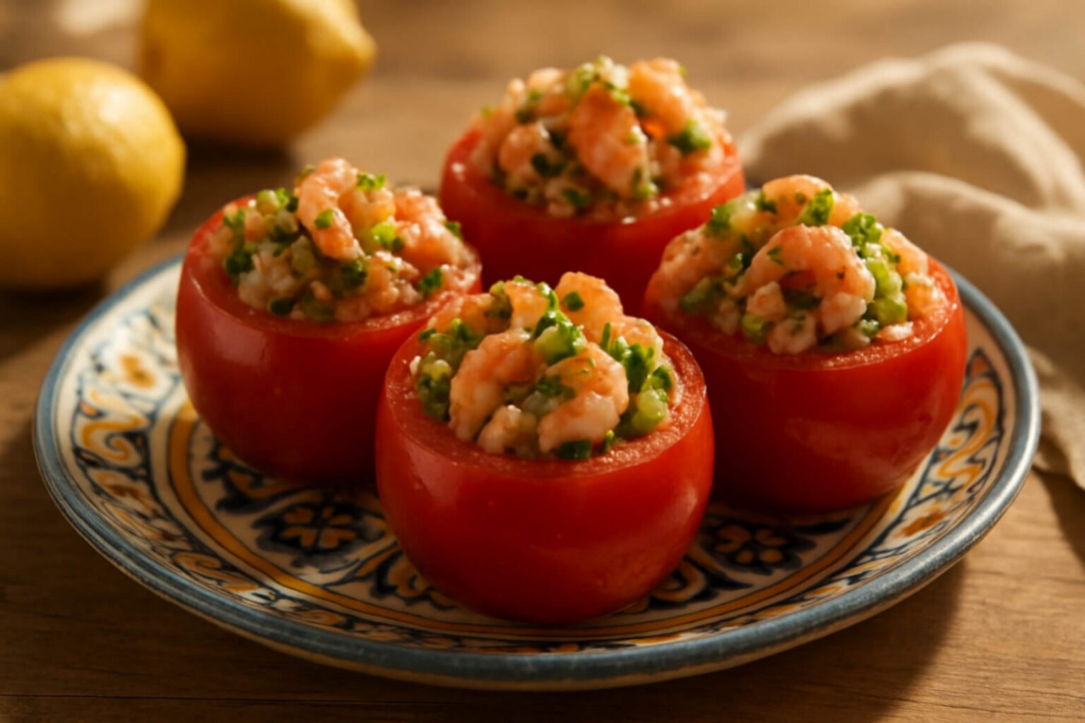 Tomates farcies aux crevettes et à l’avocat : la recette fraîche et facile de l’été Tomates farcies aux crevettes et à l'avocat