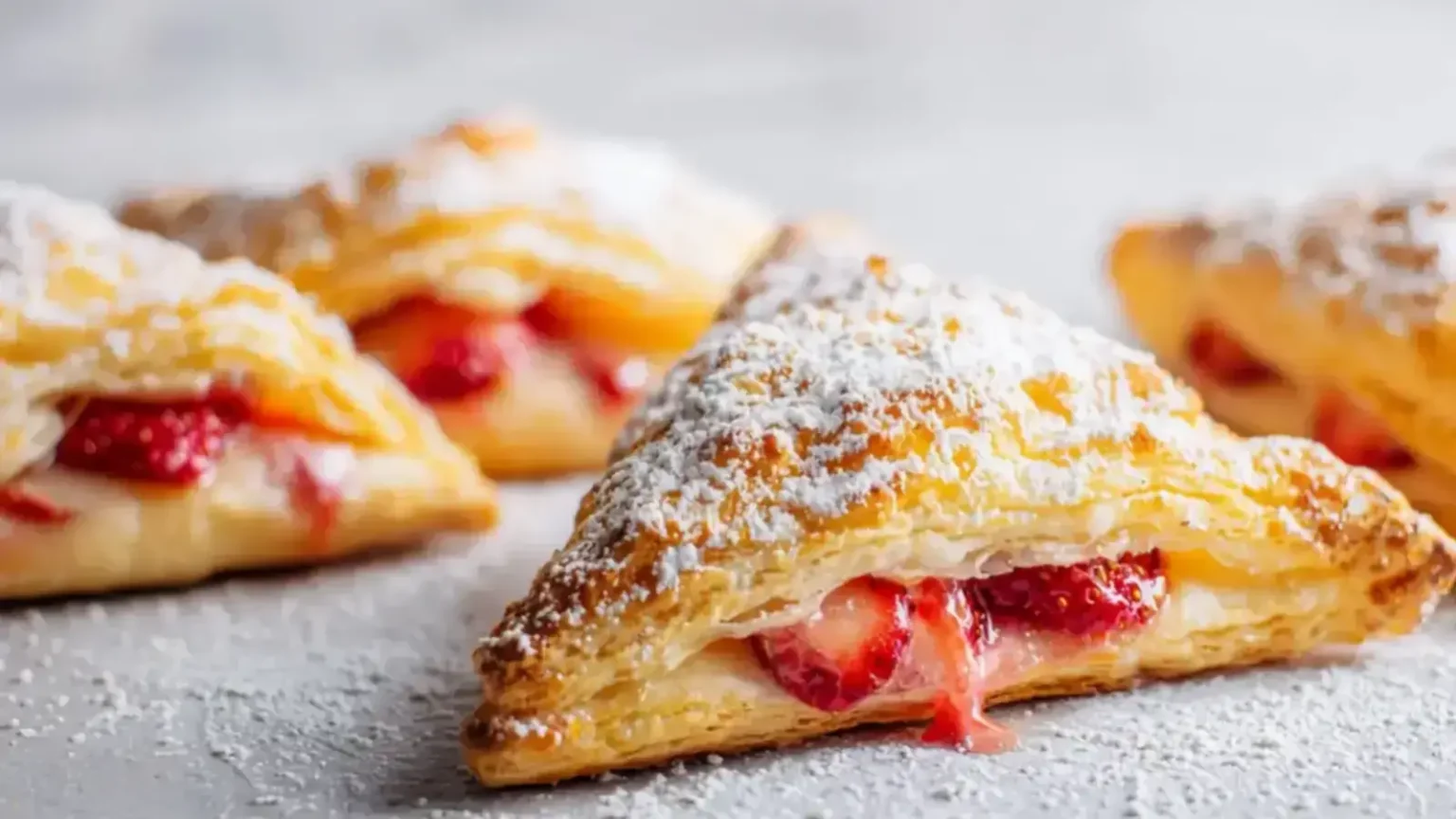 Chaussons feuilletés aux fraises