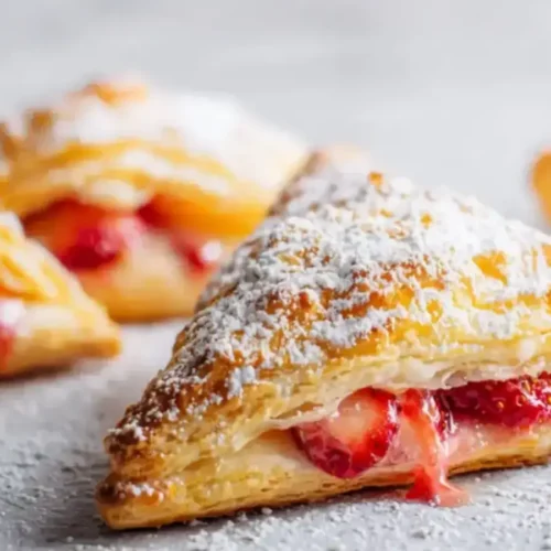 Chaussons feuilletés aux fraises