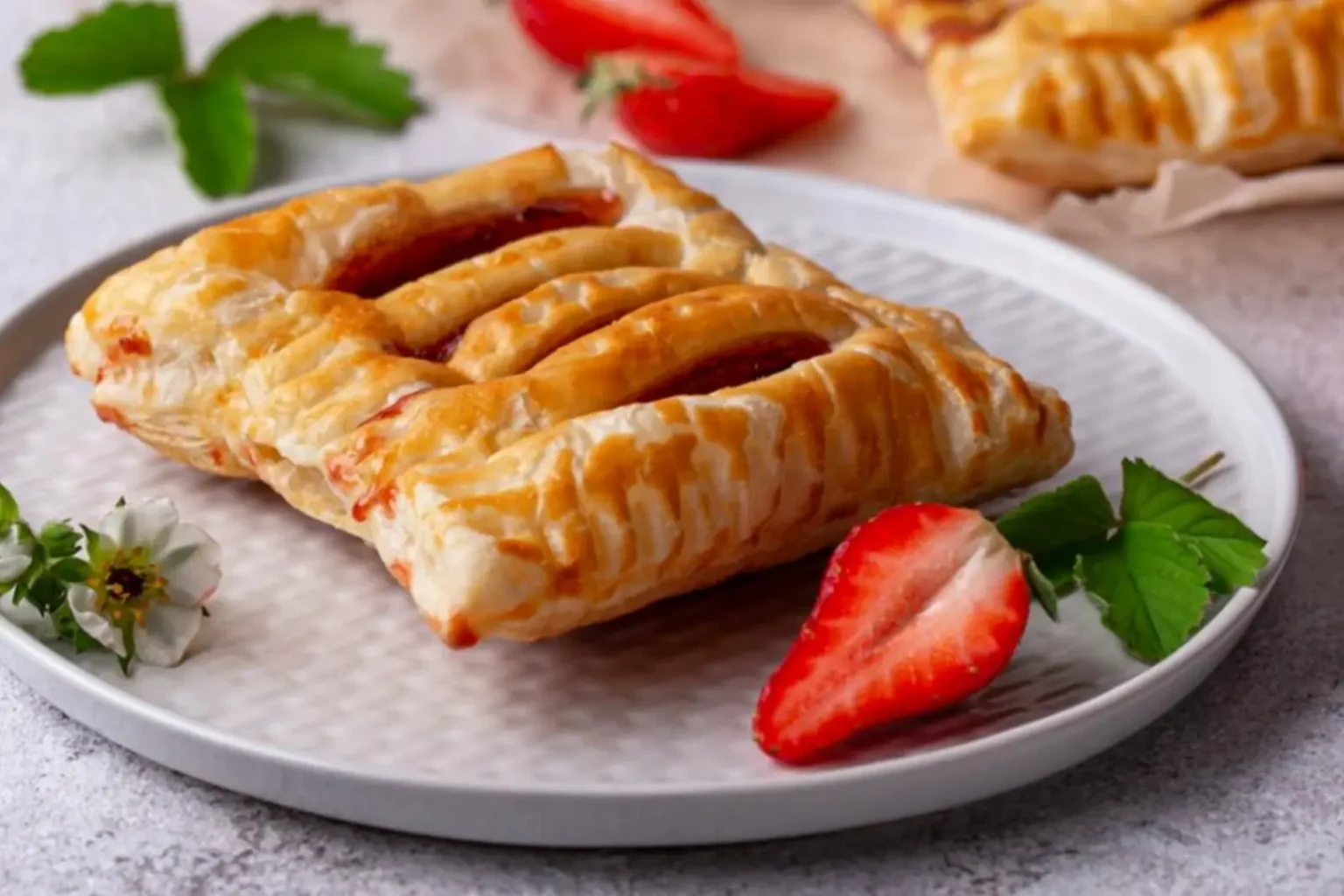 Chaussons feuilletés aux fraises : la recette facile qui donne un feuilletage ultra croustillant Chaussons feuilletés aux fraises