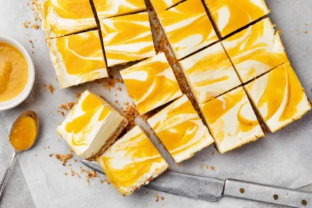 Cheesecake marbré à l'abricot