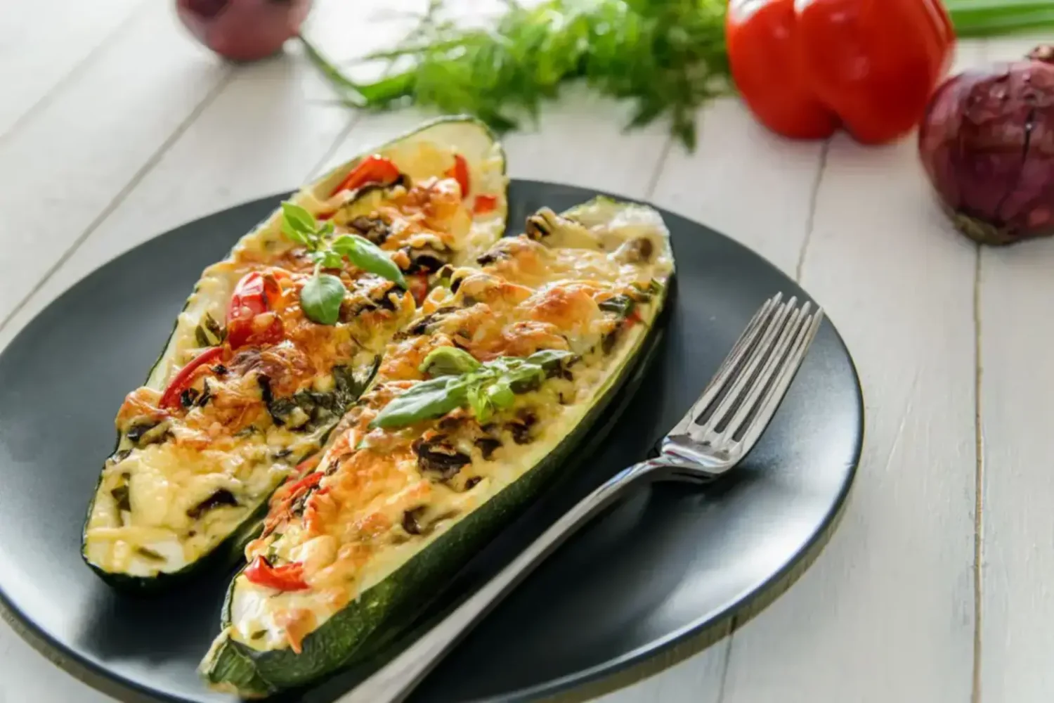 Courgettes farcies à la friteuse à air
