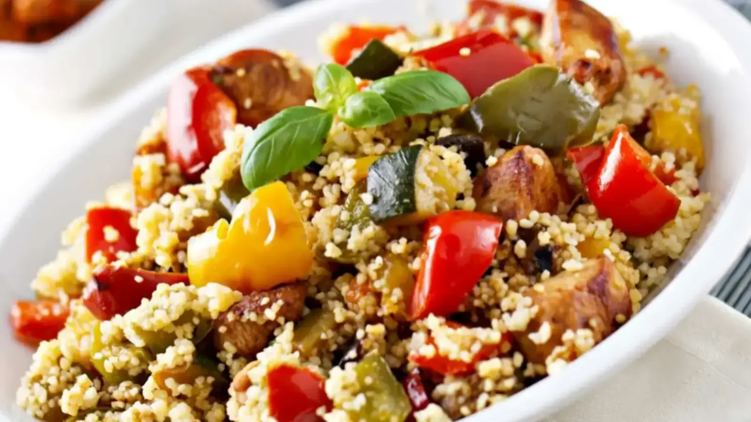Couscous au poulet et légumes : le dîner facile prêt en 30 minutes Couscous au poulet et légumes