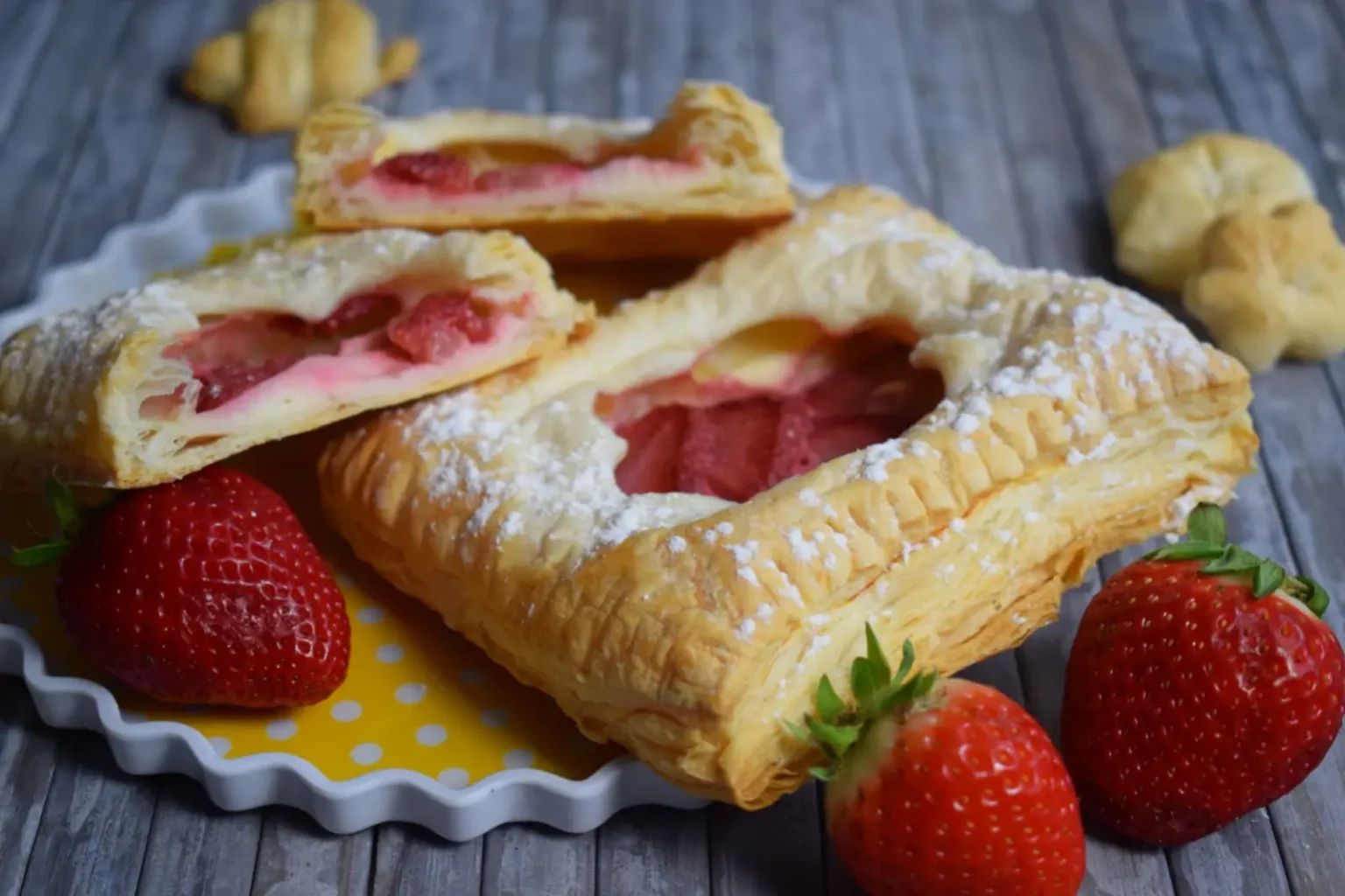 Feuilletés aux fraises : le dessert croustillant prêt en 20 minutes Feuilletés aux fraises