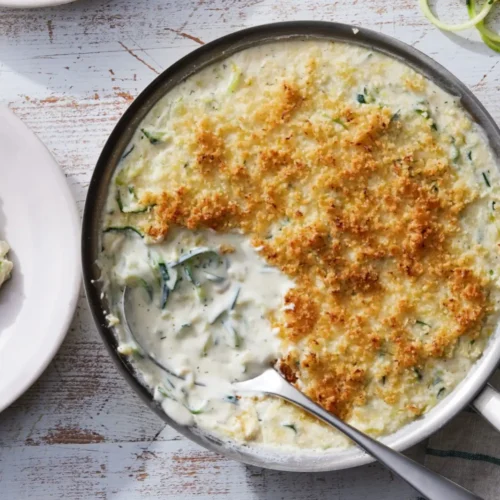 Gratin de courgettes en spirales