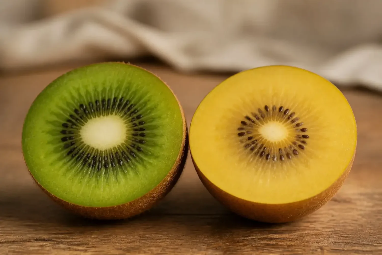 Kiwi vert et kiwi jaune SunGold