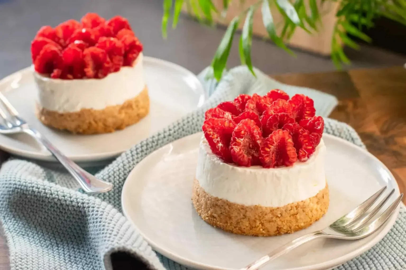 Mini cheesecakes aux framboises