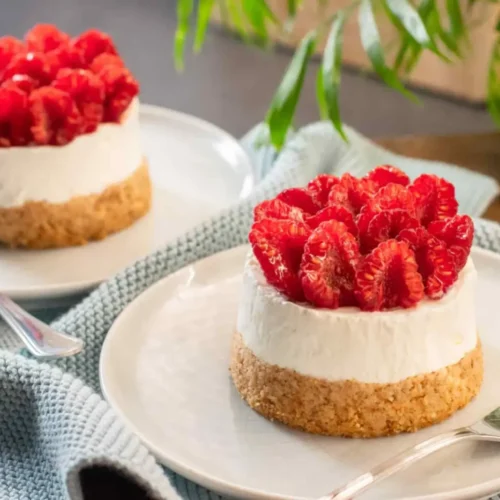 Mini cheesecakes aux framboises