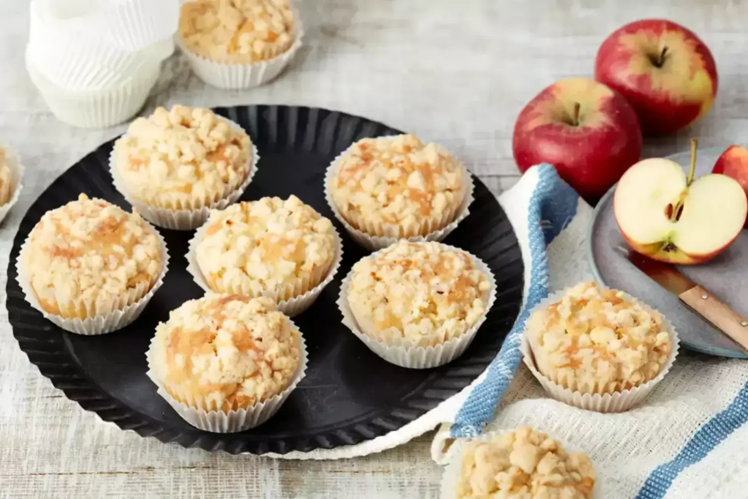 Muffins aux pommes et streusel : le dessus croustillant qui fait toute la différence Muffins aux pommes et streusel