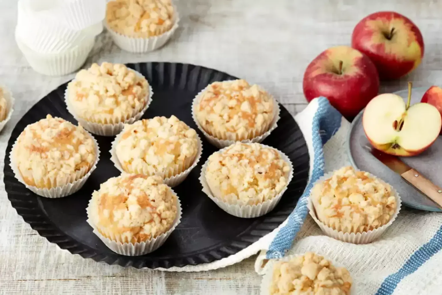 Muffins aux pommes et streusel : le dessus croustillant qui fait toute la différence Muffins aux pommes et streusel