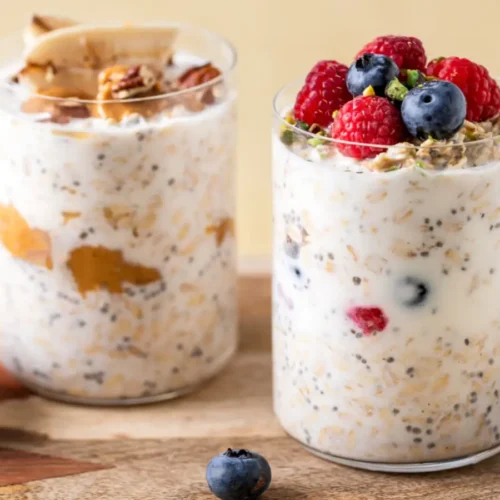 Overnight oats aux fruits rouges