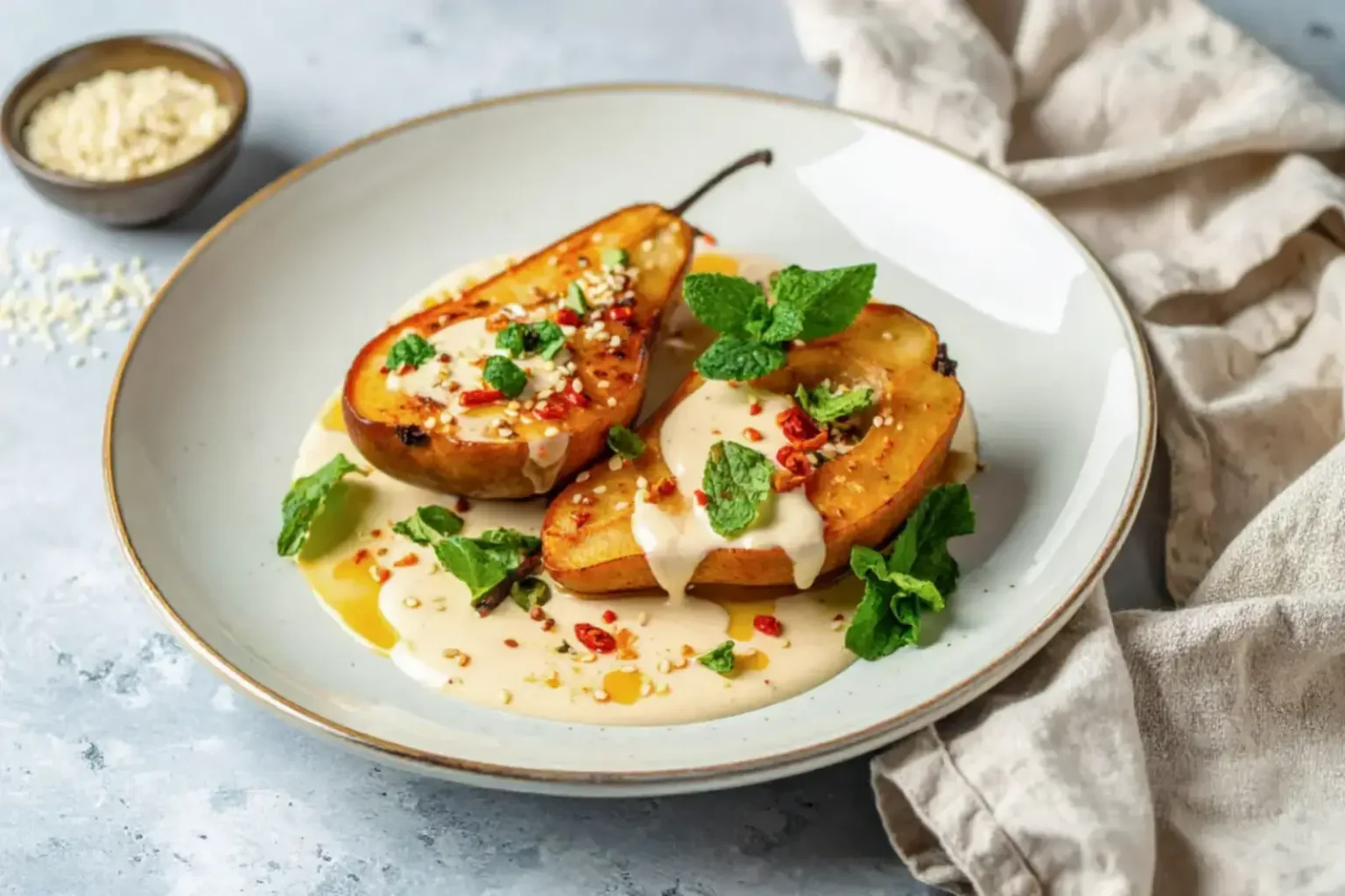 Poires rôties au chili : cette recette sucrée-piquante va vous surprendre Poires rôties au chili