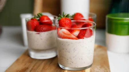 Pudding de chia aux fraises