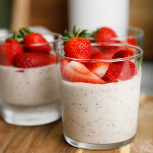 Pudding de chia aux fraises