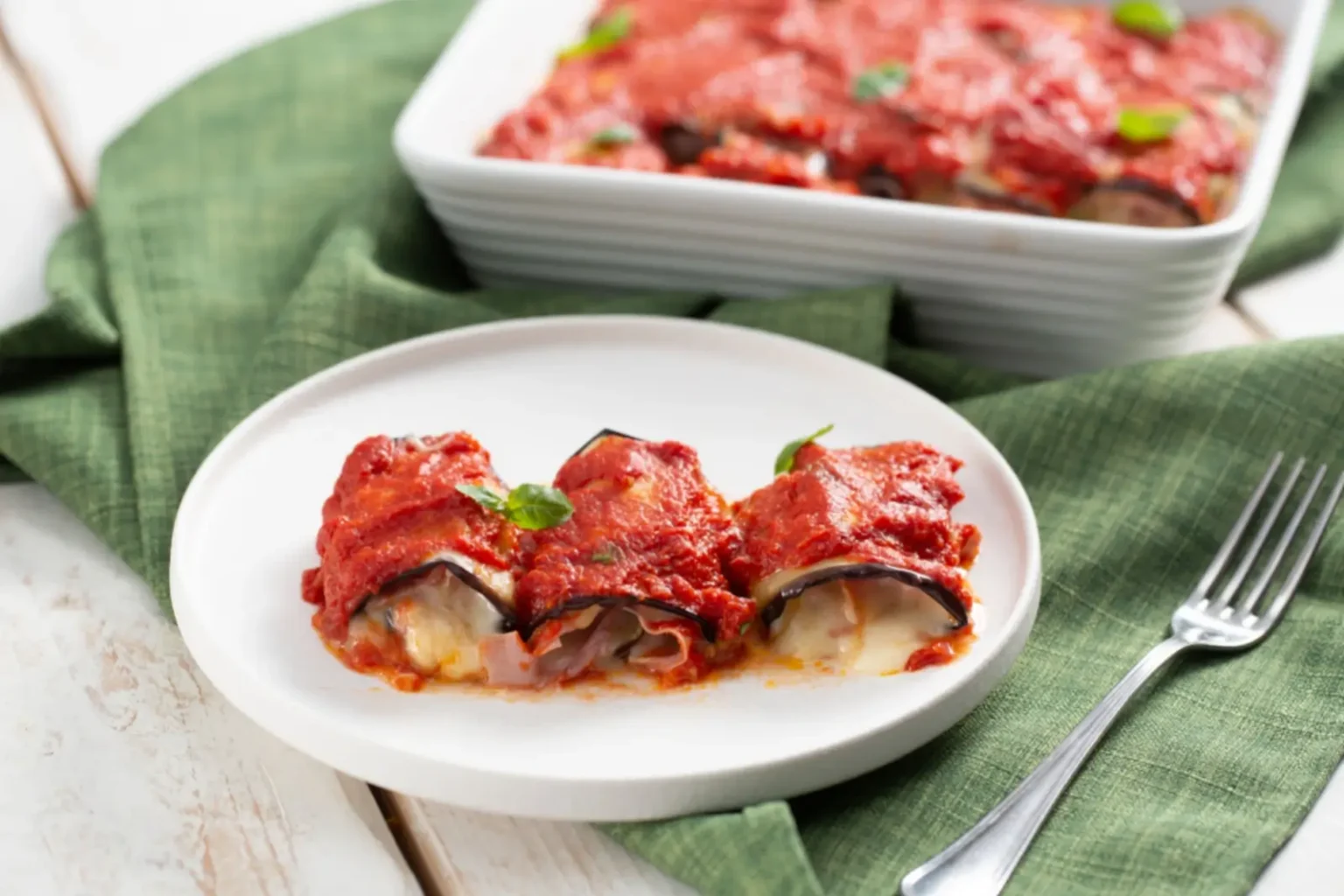 Rouleaux d'aubergines farcis