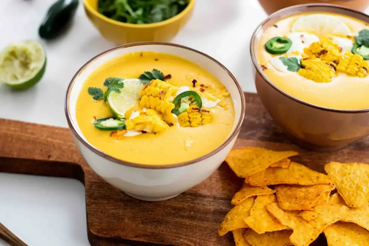 Soupe crémeuse de maïs épicée : la recette mexicaine ultra réconfortante Soupe crémeuse de maïs épicée