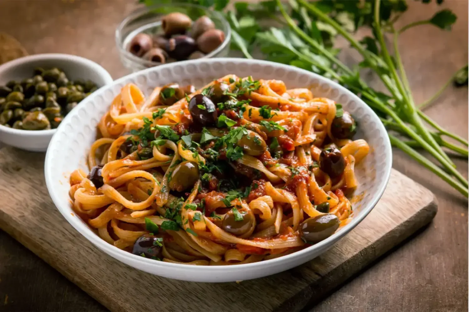 Tagliatelles à la puttanesca
