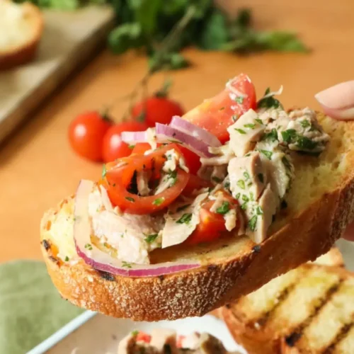 Tartines de viande bouillie à la piémontaise