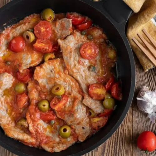 Escalope de veau à la tomate
