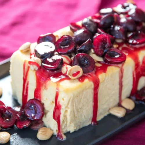 Semifreddo aux cerises et amandes