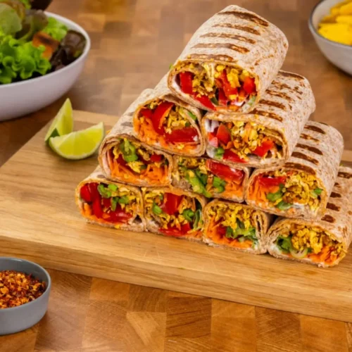 Wraps grillés au tofu effiloché