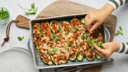 Courgettes farcies à la viande hachée