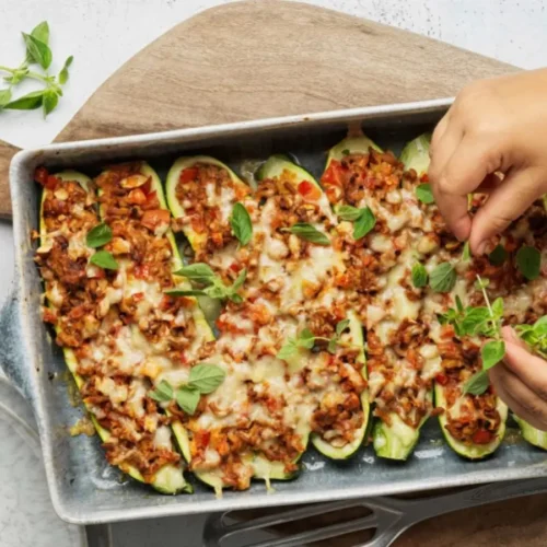 Courgettes farcies à la viande hachée
