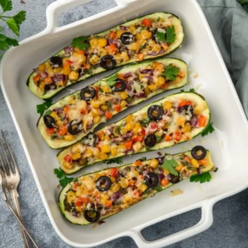 Courgettes farcies au maïs