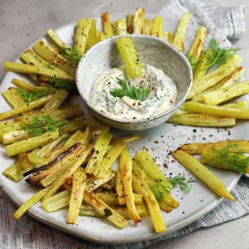 Frites de céleri au four