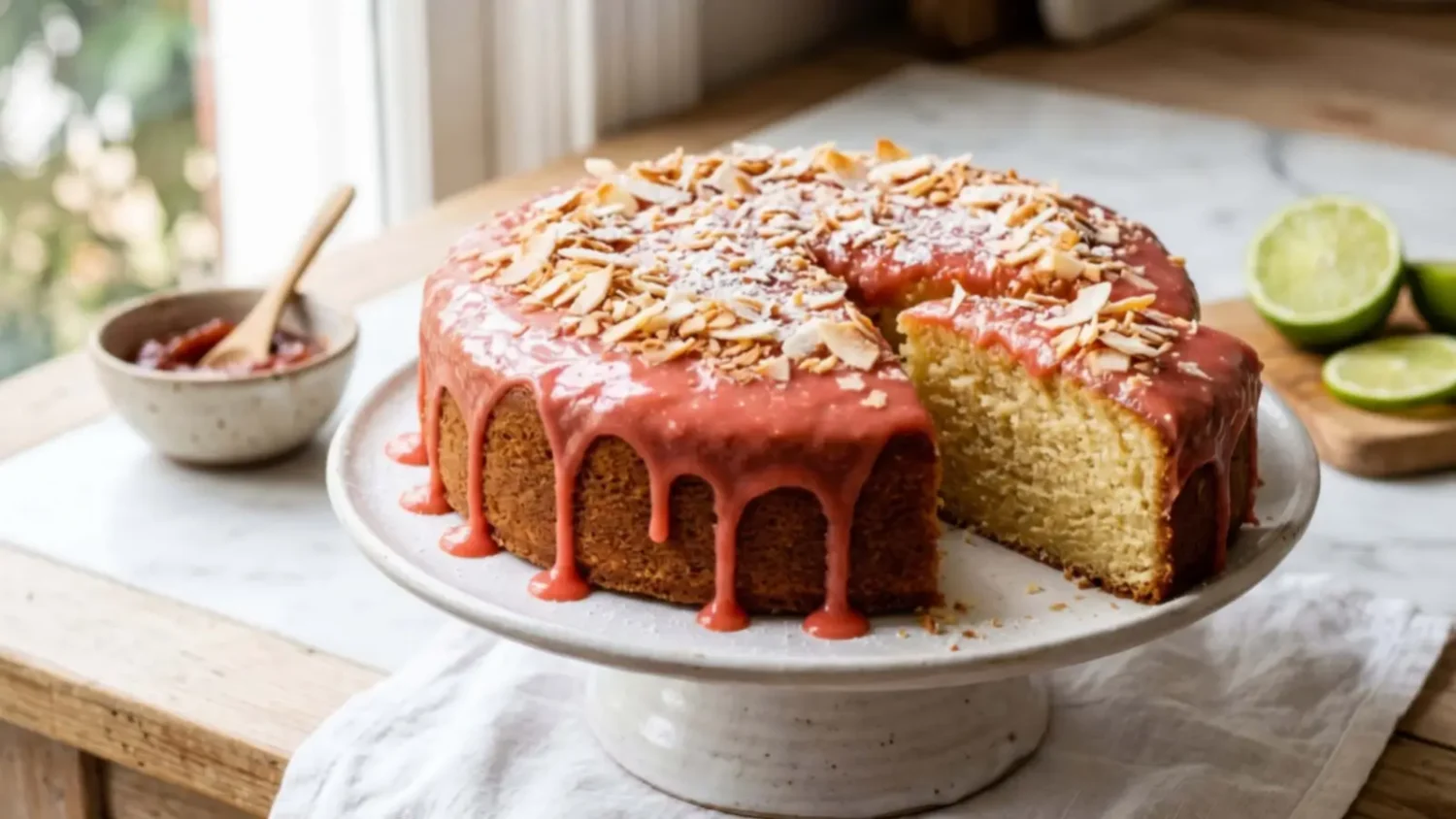 Gâteau au yaourt coco et goyave : le glaçage qui change tout Gâteau au yaourt coco