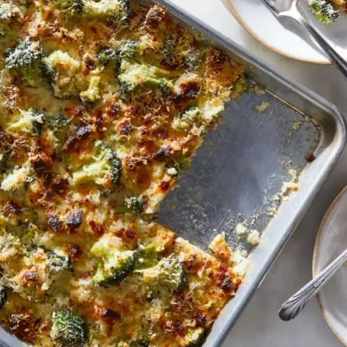 Gratin de riz brocoli fromage