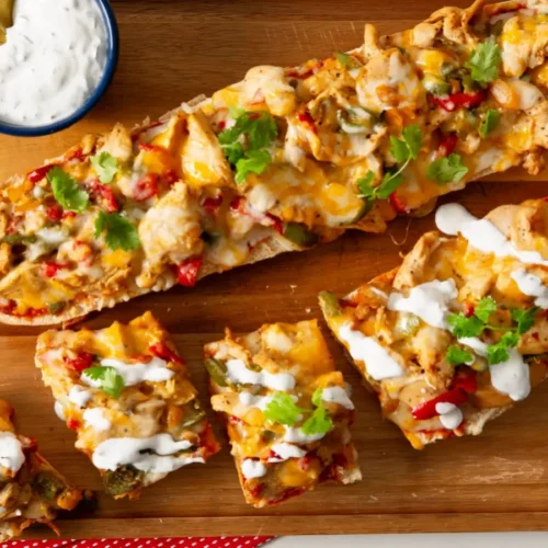 Pizza au pain façon fajitas