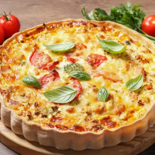 Quiche brocolis tomates fromage