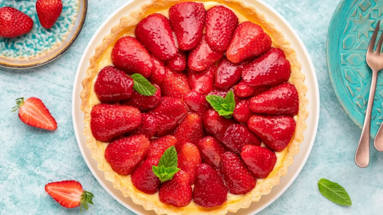 Tarte aux fraises à la crème pâtissière : le dessert qui annonce les beaux jours Tarte aux fraises à la crème pâtissière