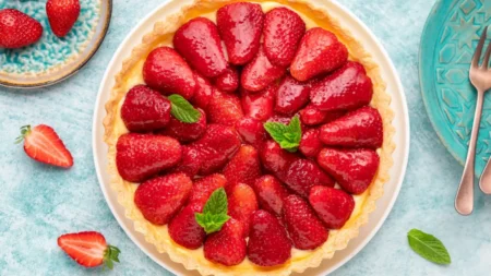 Tarte aux fraises à la crème pâtissière