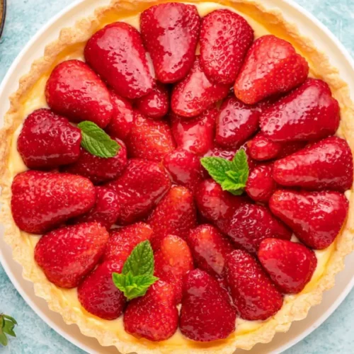 Tarte aux fraises à la crème pâtissière