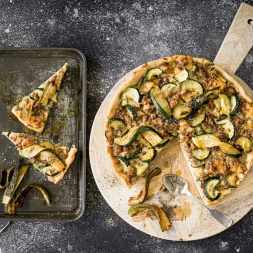 Tarte courgettes viande hachée
