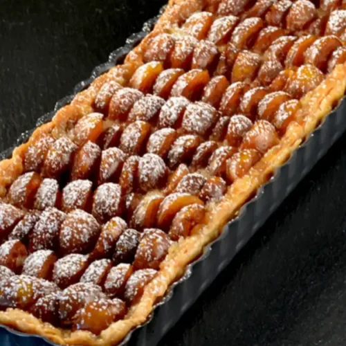 Tarte fine aux mirabelles et abricots