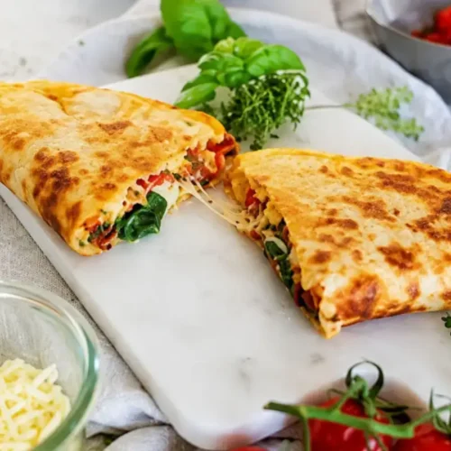 Wrap omelette tomate mozzarella