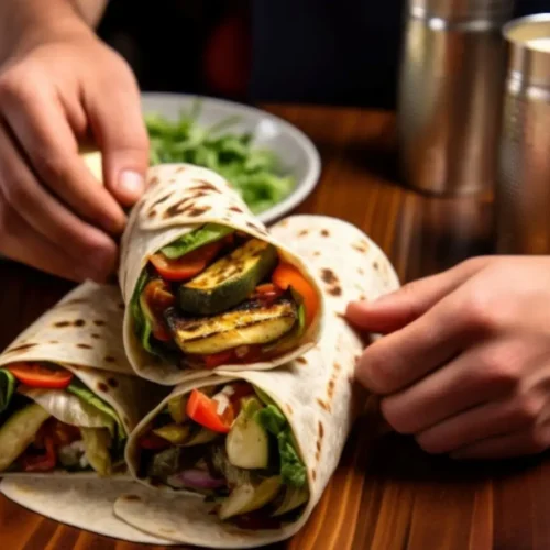 Wraps végétariens aux légumes grillés