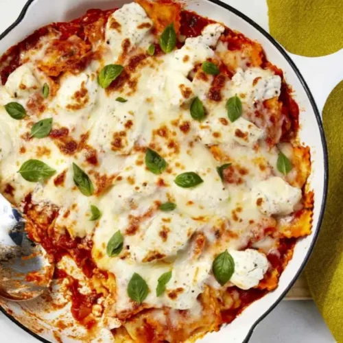 Lasagne de ravioli à la poêle