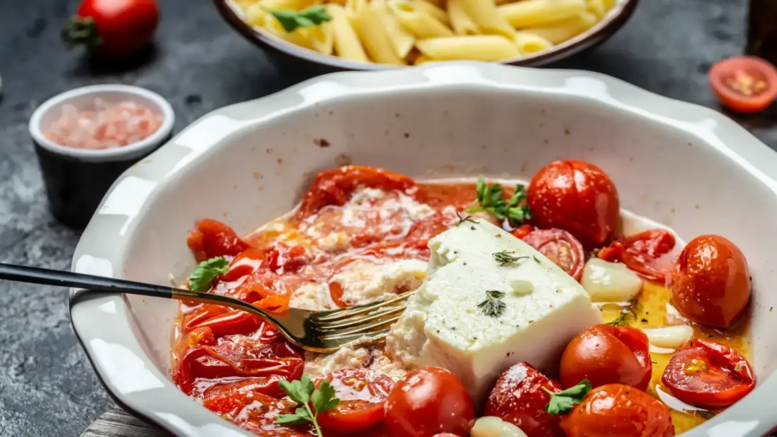 Pâtes à la feta au four : la recette facile qui transforme tomates et ail en sauce fondante Pâtes à la feta au four