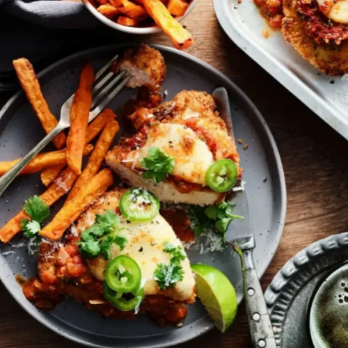Poulet parmigiana à la mexicaine